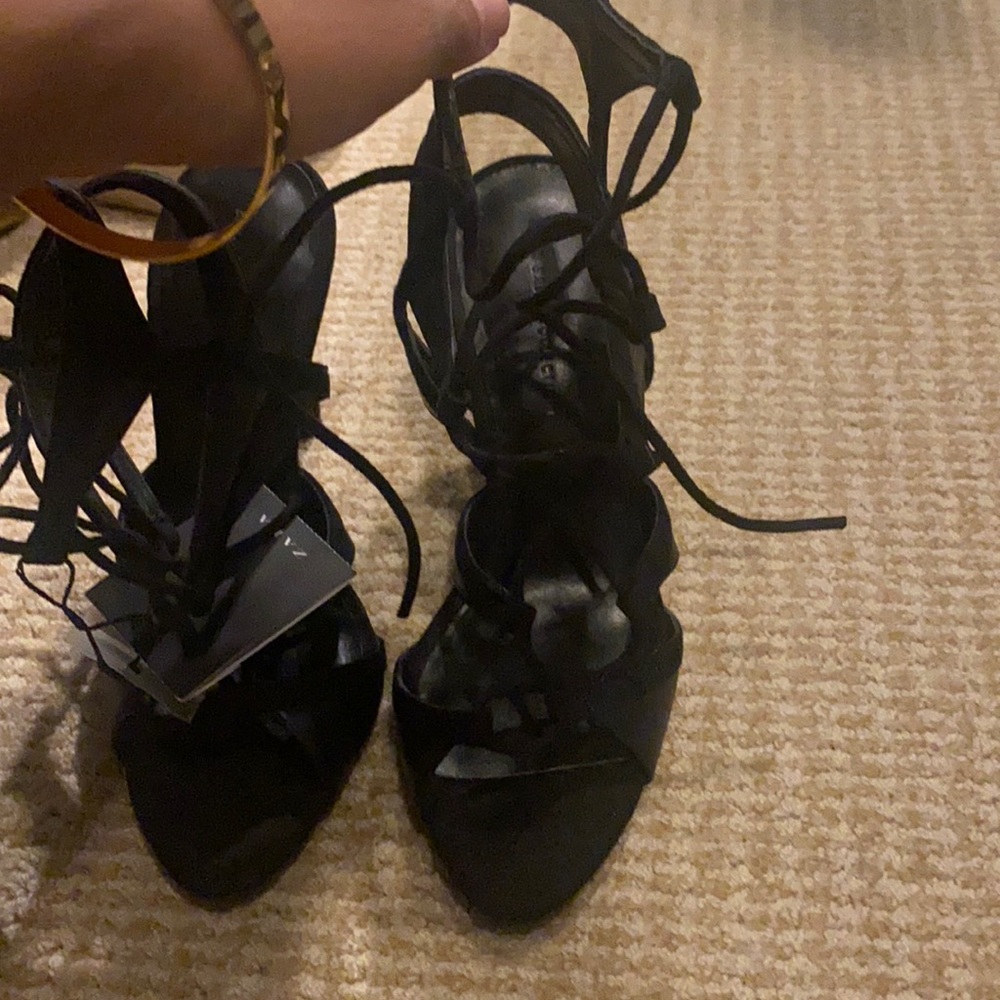 Zara lace up gladiator heels